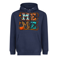 Navy Fall Autumn Leopard Meme Heavyweight Hoodie - LillyAllenDesigns