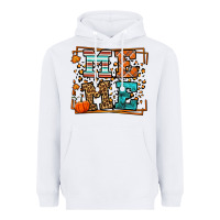 White Fall Autumn Leopard Meme Heavyweight Hoodie - LillyAllenDesigns