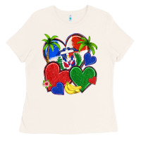 Bone dominican repuclic hearts Ladies Tee - NancyCooperArtShop