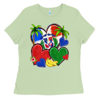 Matcha dominican repuclic hearts Ladies Tee - NancyCooperArtShop