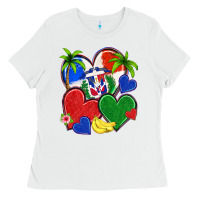 White dominican repuclic hearts Ladies Tee - NancyCooperArtShop