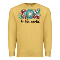 Antique Gold Joy to the World Premium Sweatshirt - CowhideDigitalArt