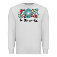 Dove Grey Joy to the World Premium Sweatshirt - CowhideDigitalArt