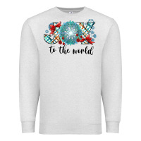 Oatmeal Heather Joy to the World Premium Sweatshirt - CowhideDigitalArt