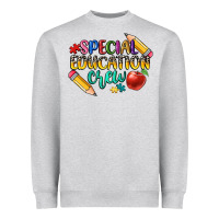 Heather Grey special education crew Heavyweight Sweatshirt - CowGirlArtShop