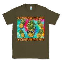 Army Green summer pineapple Classic Tee - BarkalooDesign