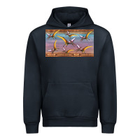 Navy dinosaur pterodactyl sippy cup Urban Hoodie - Artiststas