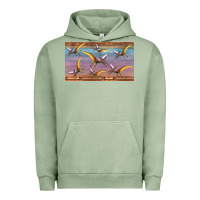 Pigment Oil Green dinosaur pterodactyl sippy cup Urban Hoodie - Artiststas