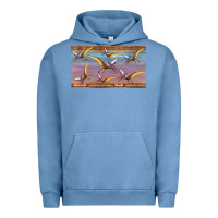 Pigment Pebble Blue dinosaur pterodactyl sippy cup Urban Hoodie - Artiststas
