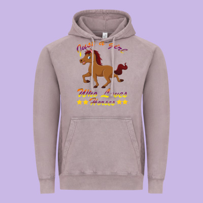 Just A Girl Who Loves Horses Vintage Hoodie Designed By Bettercallsaul
