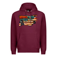 Burgundy Memorial Day honor and remember Premium Hoodie - FaDigitalArtStudio
