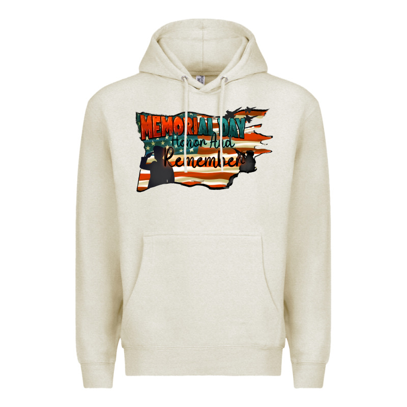 Memorial Day Honor And Remember Premium Hoodie by FaDigitalArtStudio | Teevron