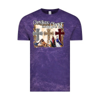 Cloud Purple Christmas Begins With Christ Vintage Tee - Bettercallsaul