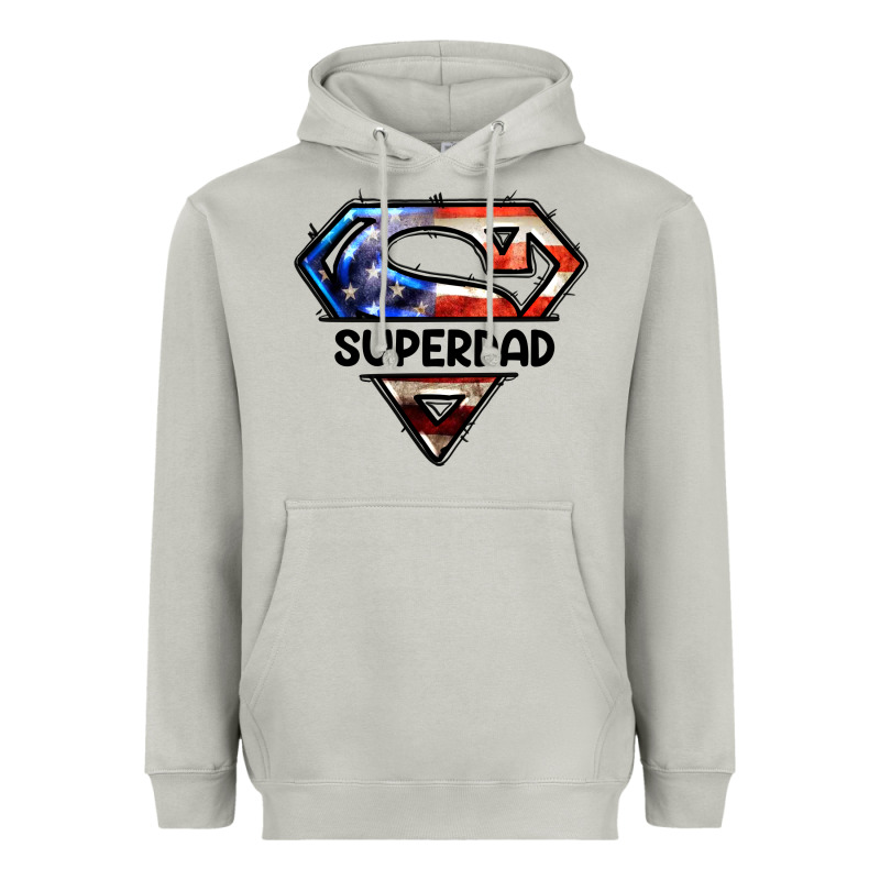 American Super Dad Heavyweight Hoodie by LillyAllenDesigns | Teevron
