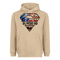 Mushroom American Super Dad Heavyweight Hoodie - LillyAllenDesigns