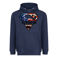 Navy American Super Dad Heavyweight Hoodie - LillyAllenDesigns