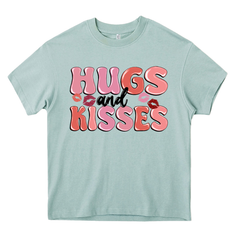 Hugs And Kisses Heavy Core Tee by MaliasSmallBusiness | Teevron