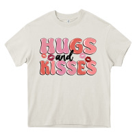 Cream hugs and kisses Heavy Core Tee - MaliasSmallBusiness