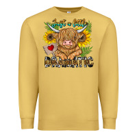 Antique Gold just a little dramatic Premium Sweatshirt - CowhideDigitalArt