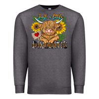 Charcoal Heather just a little dramatic Premium Sweatshirt - CowhideDigitalArt