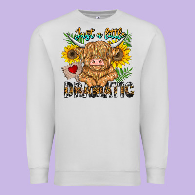 Just A Little Dramatic Premium Sweatshirt Designed By Cowhidedigitalart