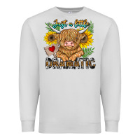 Dove Grey just a little dramatic Premium Sweatshirt - CowhideDigitalArt