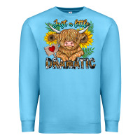 Ocean Blue just a little dramatic Premium Sweatshirt - CowhideDigitalArt