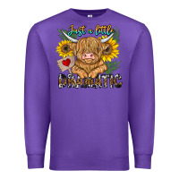 Purple just a little dramatic Premium Sweatshirt - CowhideDigitalArt