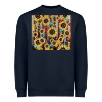 Navy America flag sunflower star tumbler Heavyweight Sweatshirt - HowdyJamesFarm