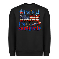 Black I'm not drunk i'm patriotic 4th of july Heavyweight Sweatshirt - CowGirlArtShop