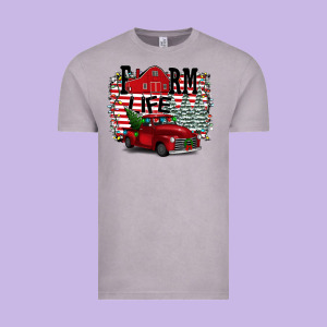 Farm Life Christmas Vintage Tee Designed By Bettercallsaul