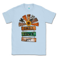 Dusty Blue small town girl western windmill wooden boards Classic Tee - Jasminsmagicworld