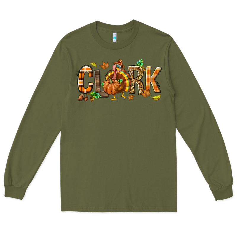 Personalized Thanksgiving Long Sleeve Tee by NancyCooperArtShop | Teevron