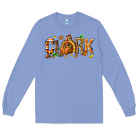 Colony Blue Personalized Thanksgiving Long Sleeve Tee - NancyCooperArtShop