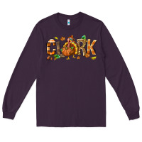 Plum Personalized Thanksgiving Long Sleeve Tee - NancyCooperArtShop