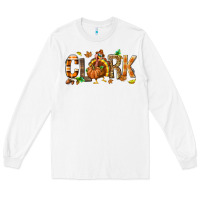 White Personalized Thanksgiving Long Sleeve Tee - NancyCooperArtShop