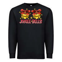 Black Jingle Bells Premium Sweatshirt - CowhideDigitalArt