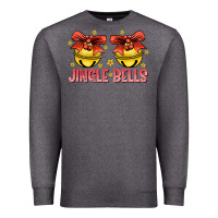 Charcoal Heather Jingle Bells Premium Sweatshirt - CowhideDigitalArt