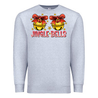 Heather Grey Jingle Bells Premium Sweatshirt - CowhideDigitalArt