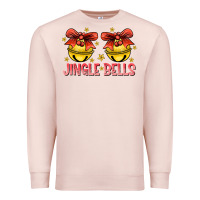 Pale Pink Jingle Bells Premium Sweatshirt - CowhideDigitalArt