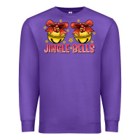 Purple Jingle Bells Premium Sweatshirt - CowhideDigitalArt