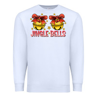 White Jingle Bells Premium Sweatshirt - CowhideDigitalArt