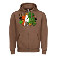 Chestnut Irish flag shamrock St. Patricks Day Zipper Hoodie - FaDigitalArtStudio