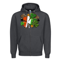 Smoke Irish flag shamrock St. Patricks Day Zipper Hoodie - FaDigitalArtStudio