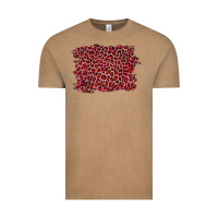 Vintage Coffee pink leopard background Vintage Tee - RanaPortraitStore