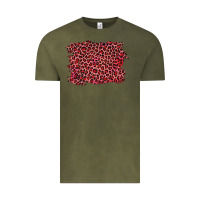 Vintage Olive pink leopard background Vintage Tee - RanaPortraitStore