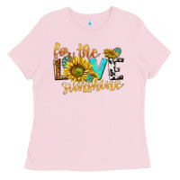 Bubblegum Pink for the love sunshine Ladies Tee - NancyCooperArtShop
