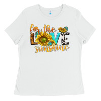White for the love sunshine Ladies Tee - NancyCooperArtShop