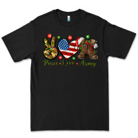 Black peace love army christmas Premium Tee - NancyCooperArtShop