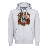 Heather Grey Rodeo mom Mother's Day Zipper Hoodie - FaDigitalArtStudio